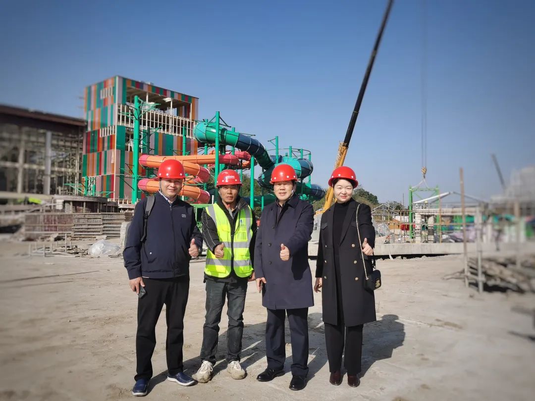 快讯 | jinnianhui今年会游乐董事长一行视察南北湖开元森泊水乐园项目进展情况